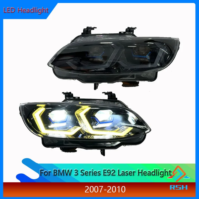 For BMW 3 Series E92 2007-2009 Retrofit Assembly Featuring The New M-Style Scoop Design And Dual-Color Laser Headlights