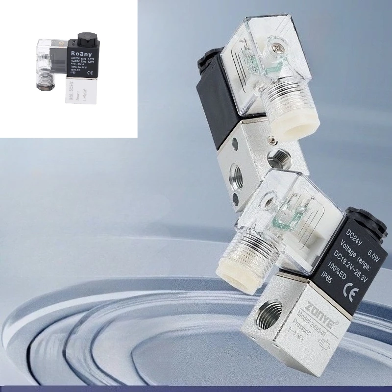 

AC220V Pneumatic Solenoid Valve 2V025-08 2/2 Way Air Control Valve for Automated Fluid Control Equipment