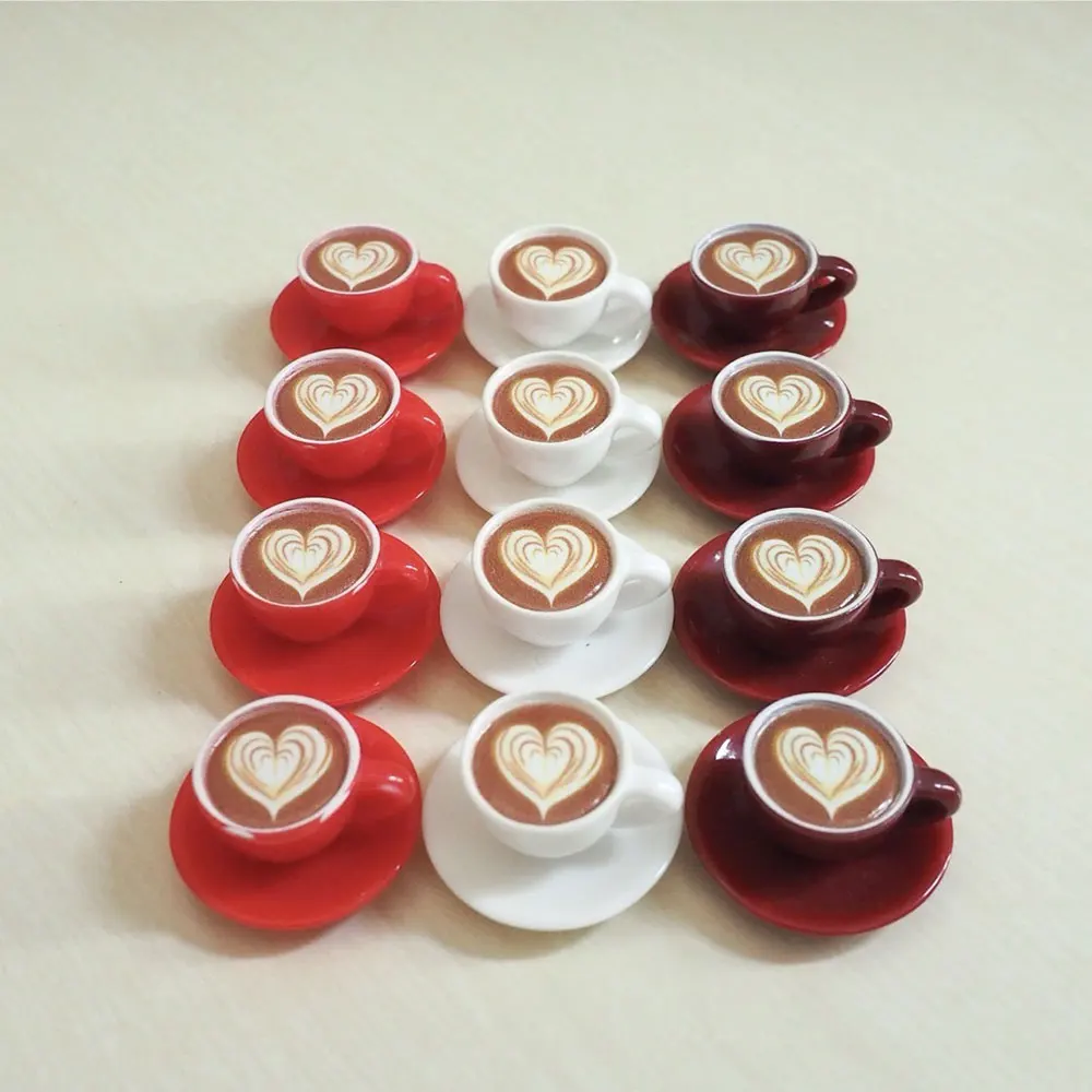6/12PCS Coffee Cups Set Miniature Dinnerware Fairy Garden for Home Micro Landscape Craft DIY