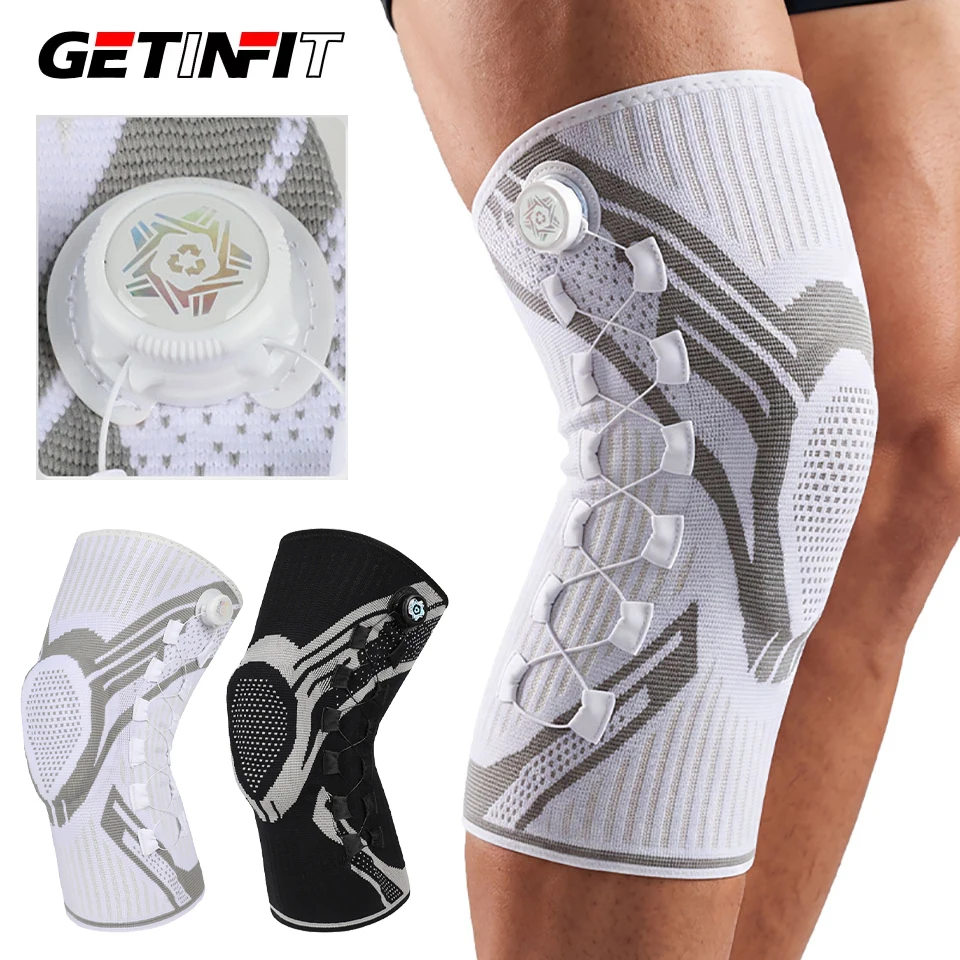 GETINFIT 1PCS Compression Support Knee Brace Smart Knob Patella Gel Pad Lateral Stabilizer Joint Pain Relief Recovery Home Gym