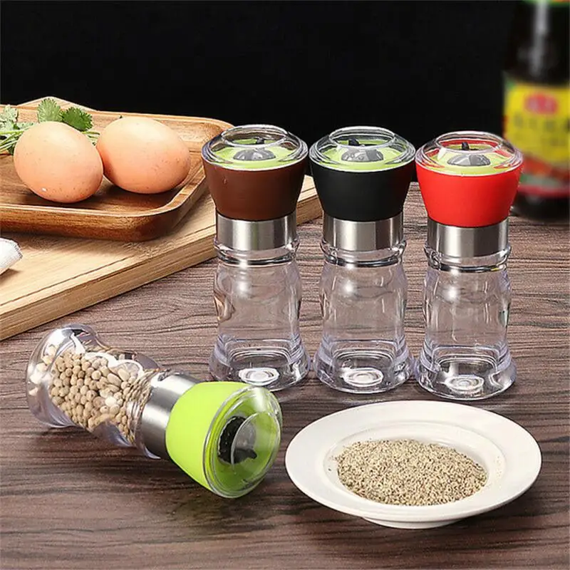 Manual Salt And Pepper Grinder Reusable High Quality Food Herb Spice Mills Jar Containers Glass Gadgets Household Kitchen Tools