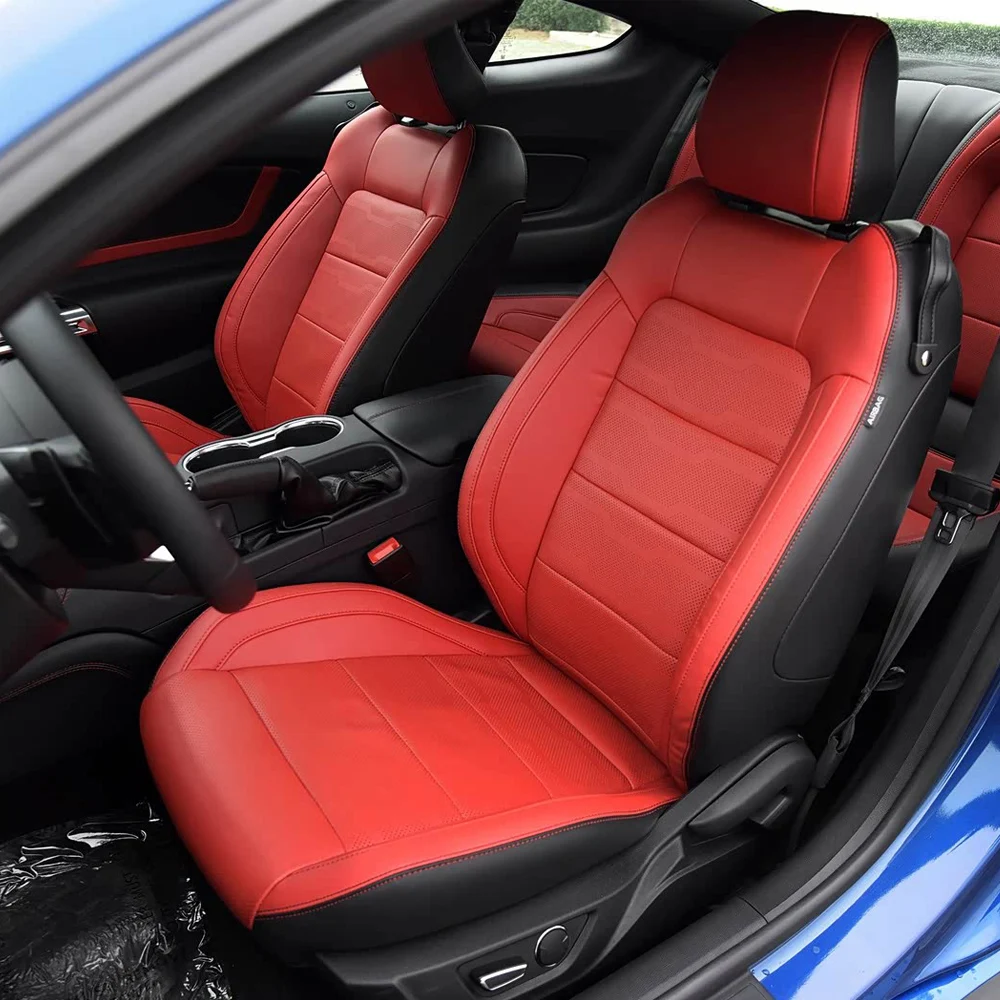 

Custom Car Seat Cover For Ford Mustang 2015 2016 2017 2018 2019 2020 2021 2022 Leather Protector Cushion Full Set Car Seat Cover