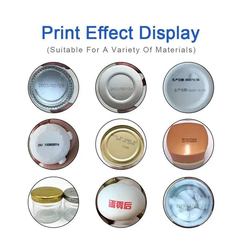 for High Resolution 12.7mm Desktop TIJ Inkjet Printer for Small Bottle Can Tissue Box Expiry Date QR Code Printing Machine