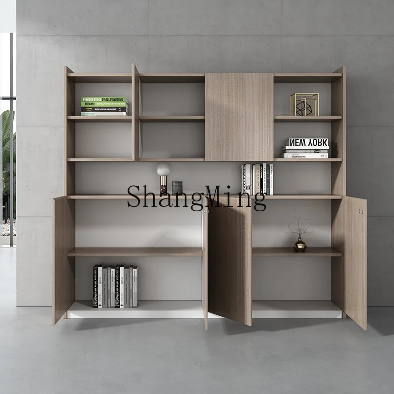 

SM office furniture with lock file cabinet wooden boss office bookcase simple modern data cabinet