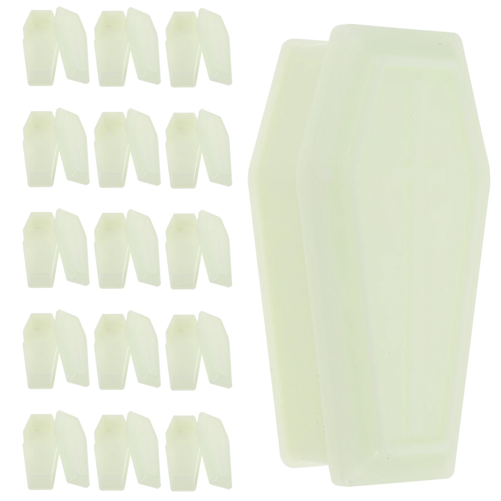 

20Pcs Coffin Decor Glow Coffin Boxes Mini Plastic Halloween Treat Boxes Prank Props Party Decorations Indoor Outdoor