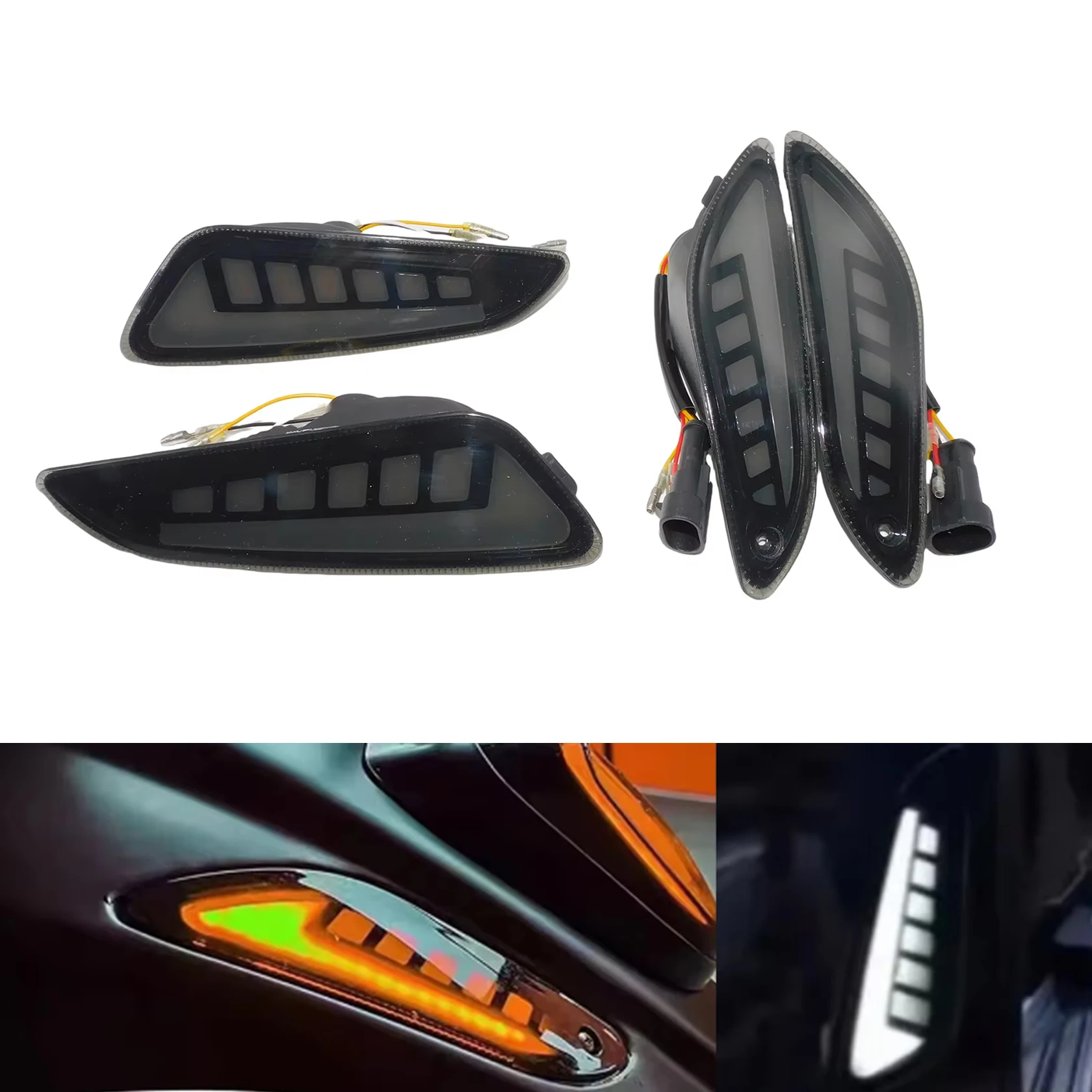 Motorfiets Voor/Achter Richtingaanwijzer Led Indicator Dagrijverlichting Voor Vespa Sprint Primavera 50 125 150 2020-Up