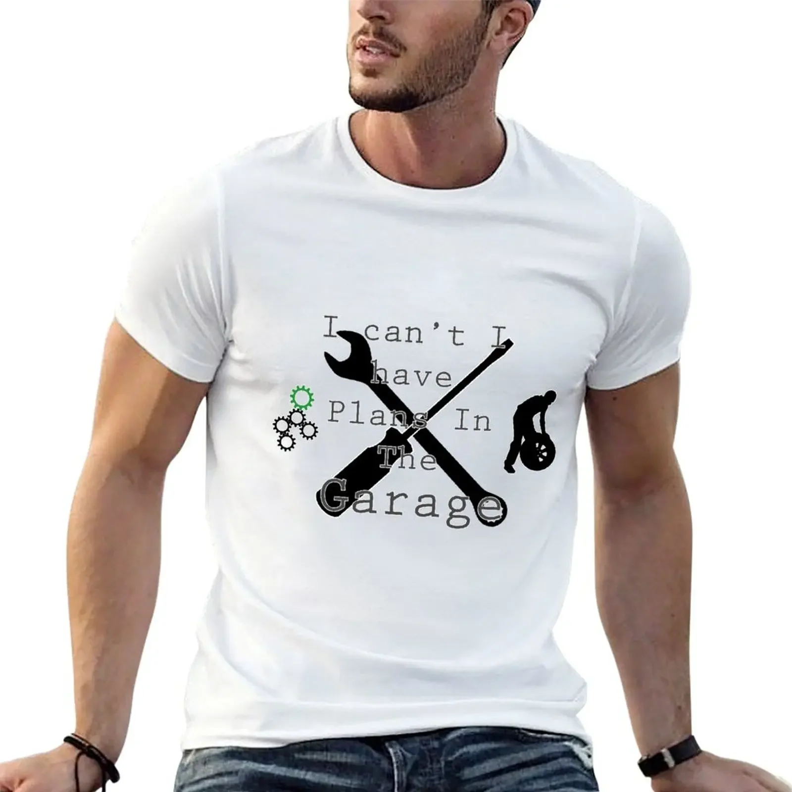 

I can't i have plans in the Garage, funny mechanic cars gift T-Shirt topping oversized mens graphic t-shirts big and tall