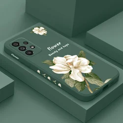 Magnolia Flowers Case For Samsung Galaxy A73 A53 A33 A23 A13 A72 A52 A52S A32 A22 A12 A71 A51 A31 A21S 4G 5G Cover