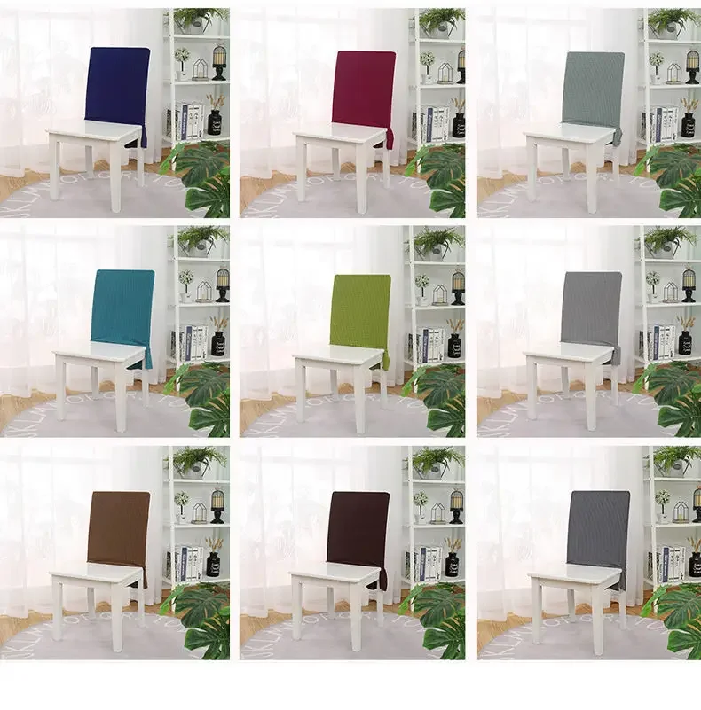 Super Soft Backrest Stretch Chair Cover Spandex Elastic Seat Covers For Dining Room Chairs Home Simple Seat Covers for Chairs