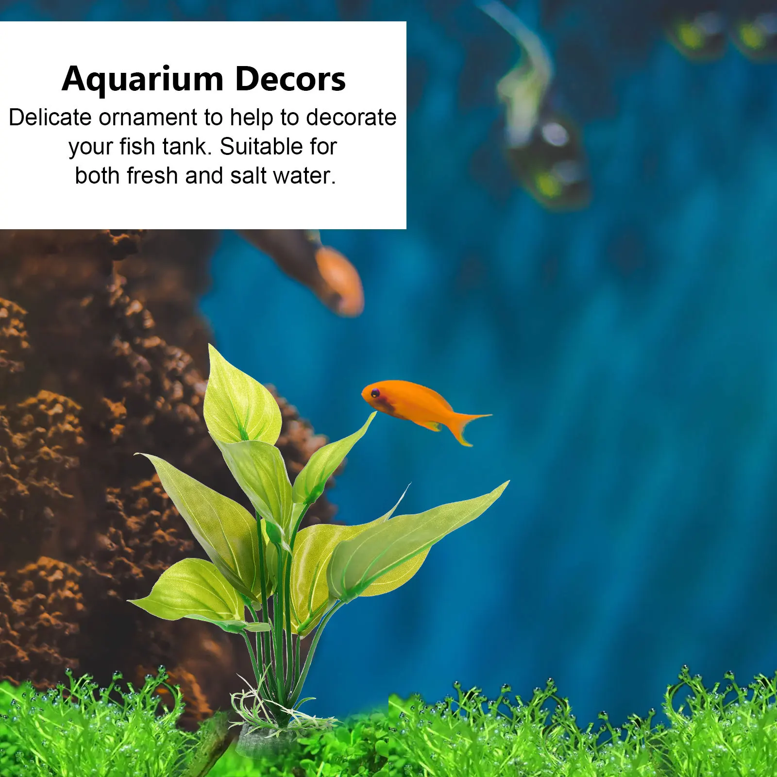 

Resin Aquarium Plant Decor Artificial Fish Tank Plant Decoration Delicate Ornament for Fresh Salt Water Fish Tank Accessories