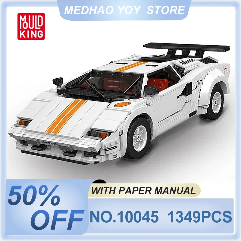 

MOULD KING 10045 Technical Car MOC 82416 Countachs Speed Super Car DIY Building Blocks Toys Collection Gifts For Kids