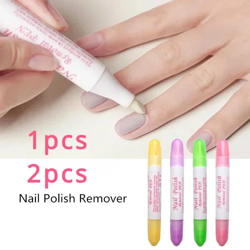 1 Pcs Girls' Manual Nail Polish Removal Pen Self Coating Erasing Pen Nail Correction Pen Nail Removal Pen Random Color Wholesale