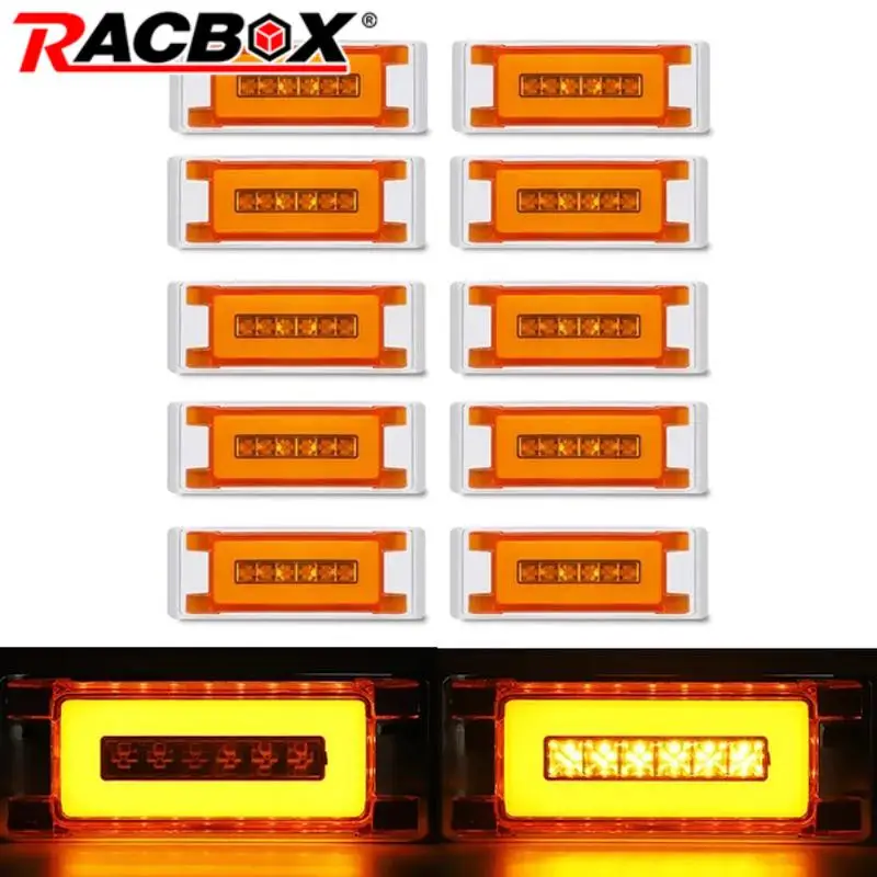 10pcs Car Led light Side Marker Lights for Trailer Lorry Caravan RV Bus side Clearance Lamp rear light 12V-24V Truck Accessorie