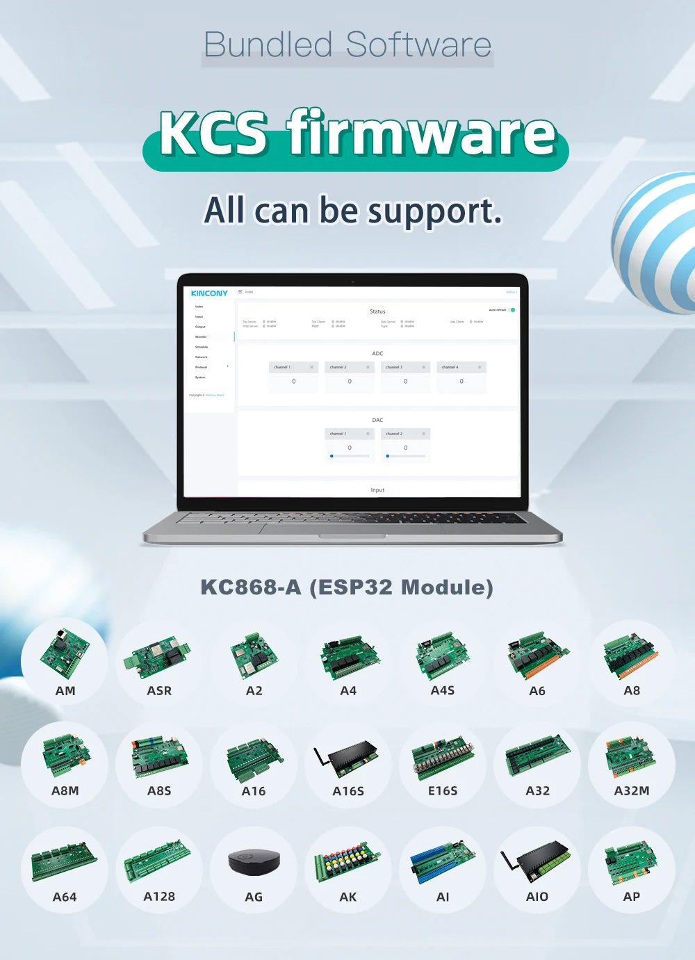 KC868-AI Ethernet Wifi RS232 RS485 ESP32 Eingangsmodul IR RF 433M Unterstützung ESPhome Home Assistant Tasmota DIY – Detail 12