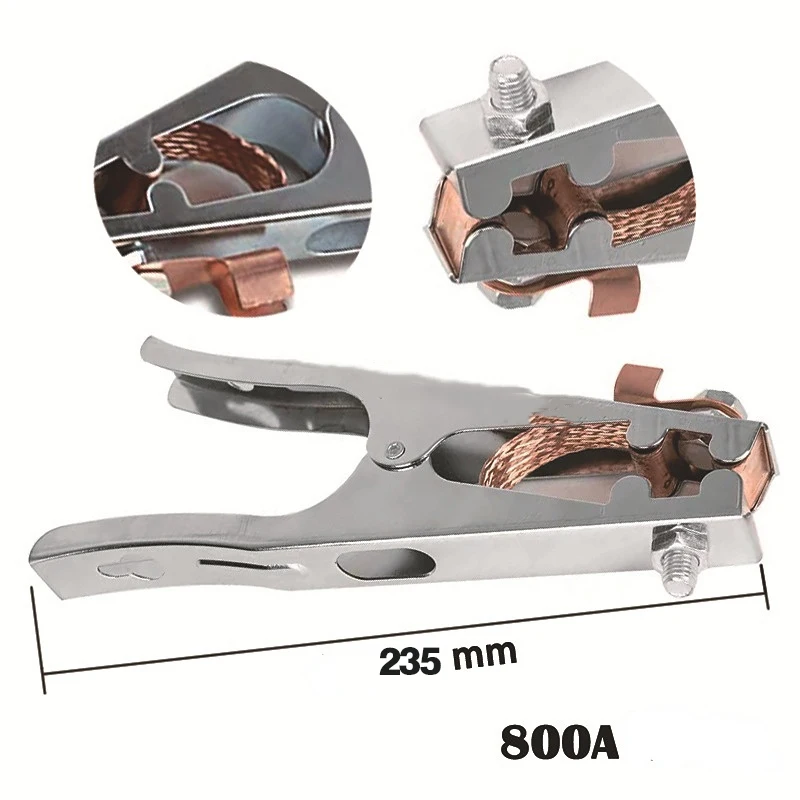 1 pçs máquina de solda elétrica clipe à terra 800a conexão braçadeira argônio arco máquina de solda à terra clipe 300a 500a