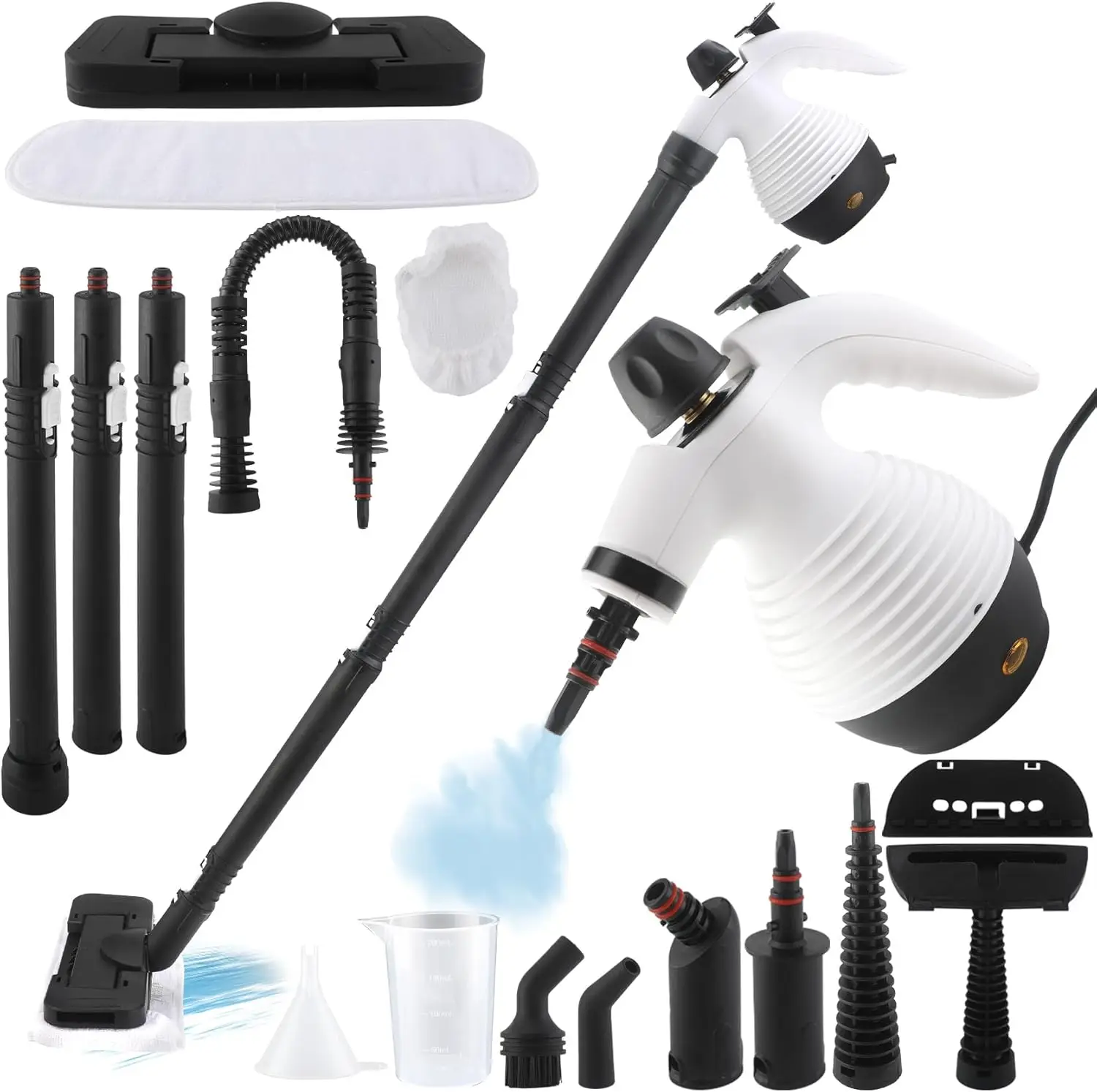 

15-in-1 Multipurpose Steam Cleaner, 1050W Handheld Steamer & Steam Mop with 16-Piece Kit, 350ML Tank