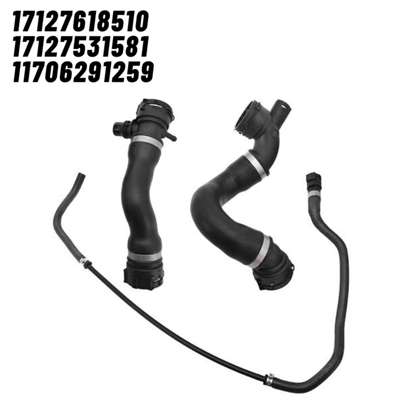 3Pcs Car Upper Lower Coolant Radiator Hose For BMW E90 E91 E92 325I 330I 330Xi 2006 328I 328Xi Parts 17127618510 17127531581