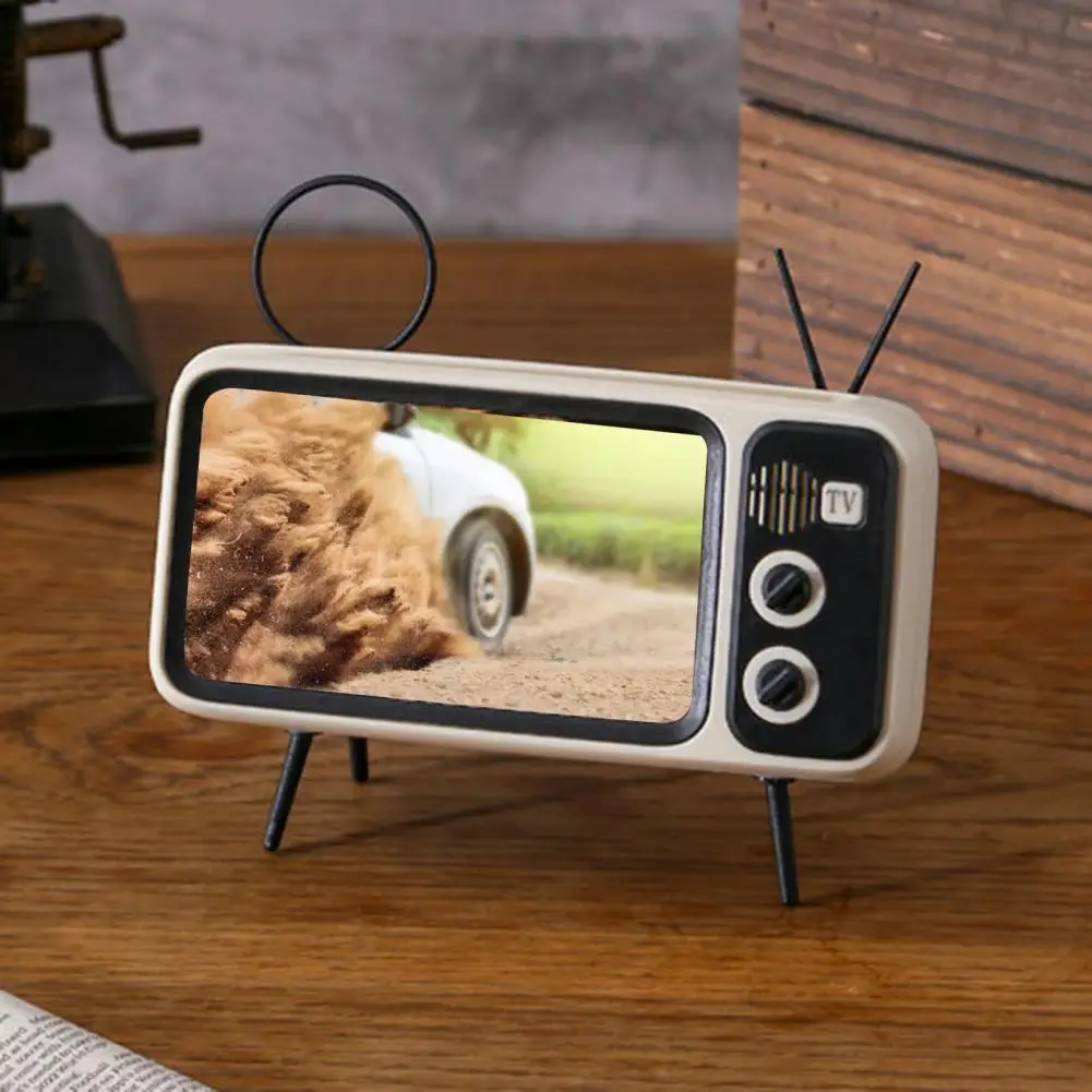 Eco-friendly Anti-skid Non-slip Phone Holder Retro TV Mobile Phone Holder Stand for 6.4 to 6.7 Smartphone Phone Stand