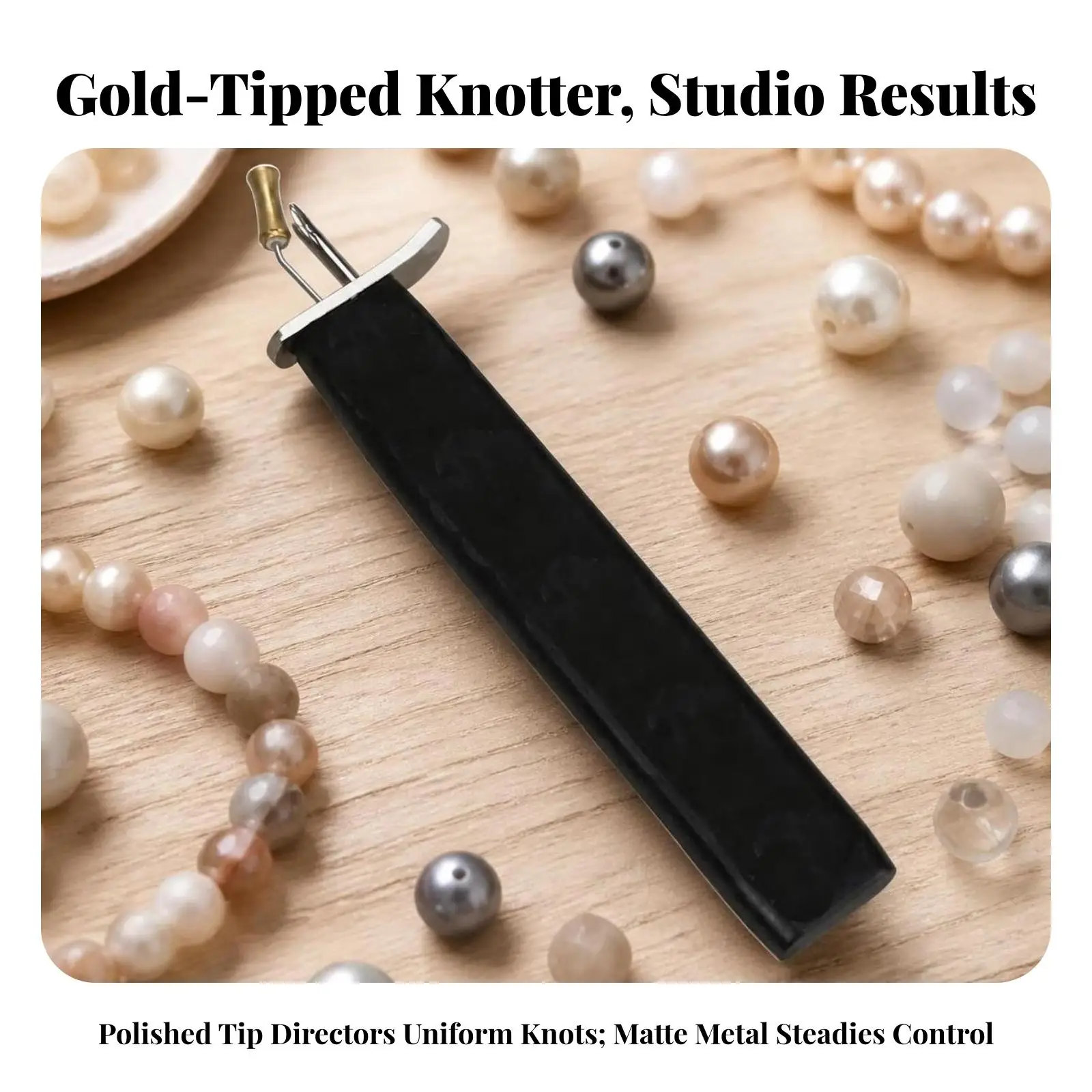 Bead Knotting Tool Accurate Jewelry Bead Knotting Tool Handheld Compact for Crafters, Beadwork