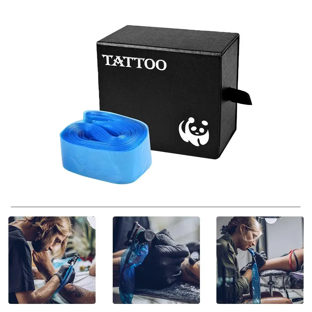 100 Pcs Tattoo Machine Protective Bag Hook Line Clip Cord Cover Disposable Storage Plastic Sleeves Hygiene Helper