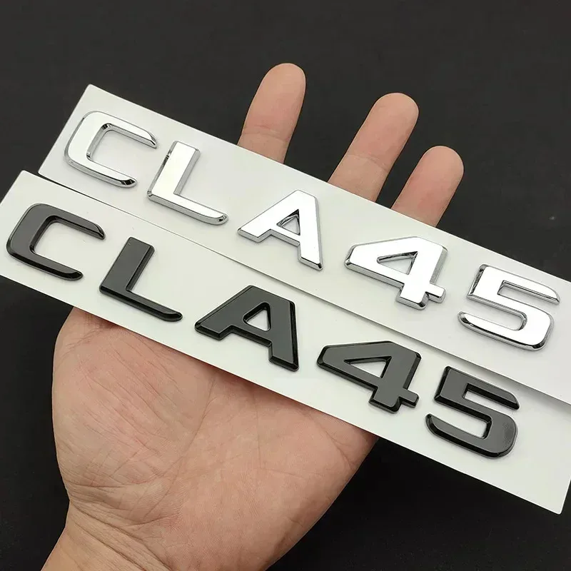 3D ABS For Mercedes-Benz CLA45 AMG W117 C117 Emblem Logo Chrome Car Rear Trunk Letters Badge Stickers Auto Accessories
