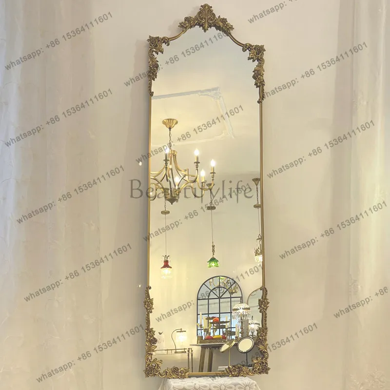 Nordic Gold Decorative Mirrors Wall Luxury Big Design Long Vintage Mirrors Full Body Bedroom Espejos