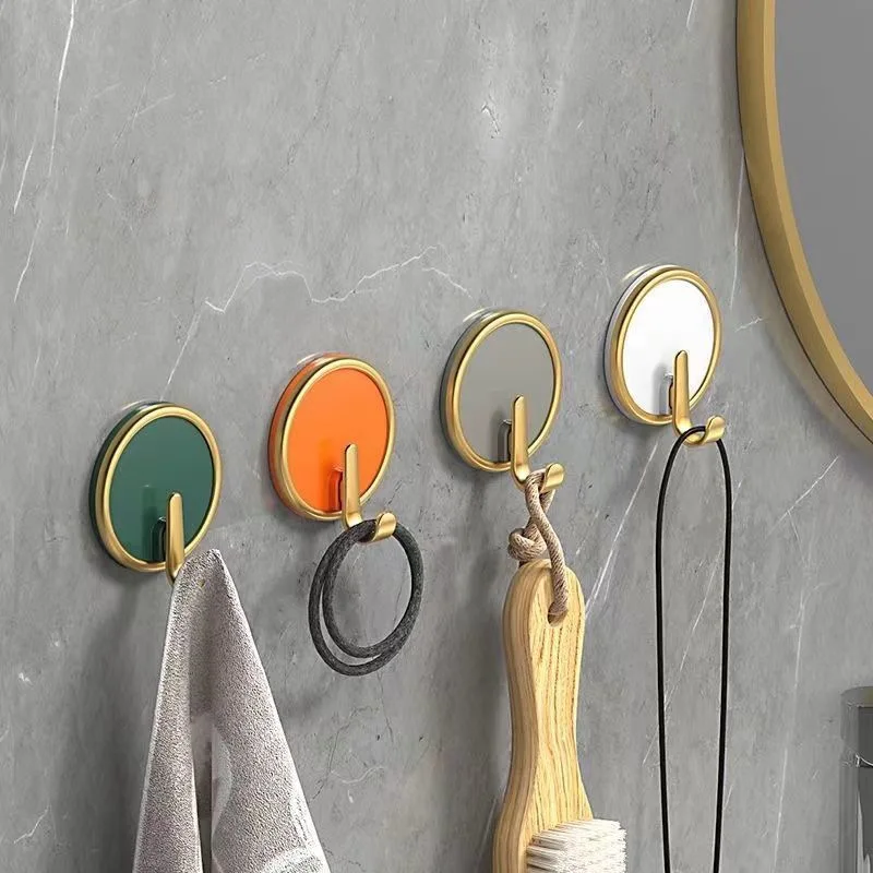 4pcs Light Luxury Hooks Household Storage Multifunctional Wall Hanging Keys Clothes Hooks Bathroom Accessories Kitchen Tools