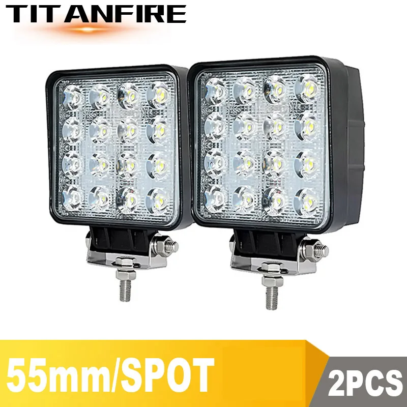 ZK30 DS 4x4 LED Spot/Flood Work light 9-30V Car 48W 6000LM 64W 8000LM Off Road Led light bar Vehicle SUV Car 12V 24V 6000K