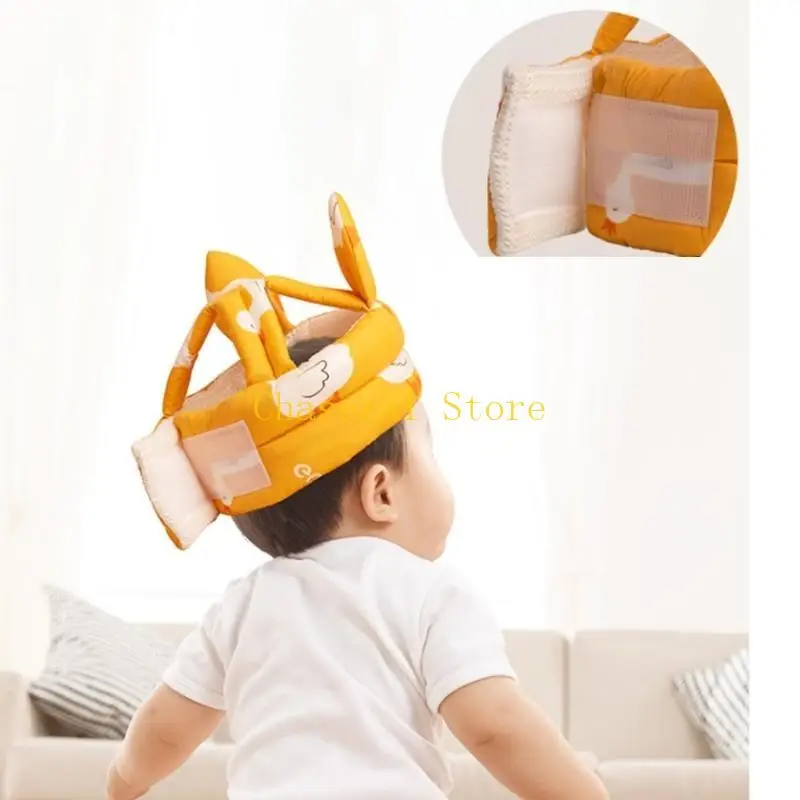 E7CE Cotton & Sponge Baby Helmets Baby Head Safety Caps for Safe Walking Adventures