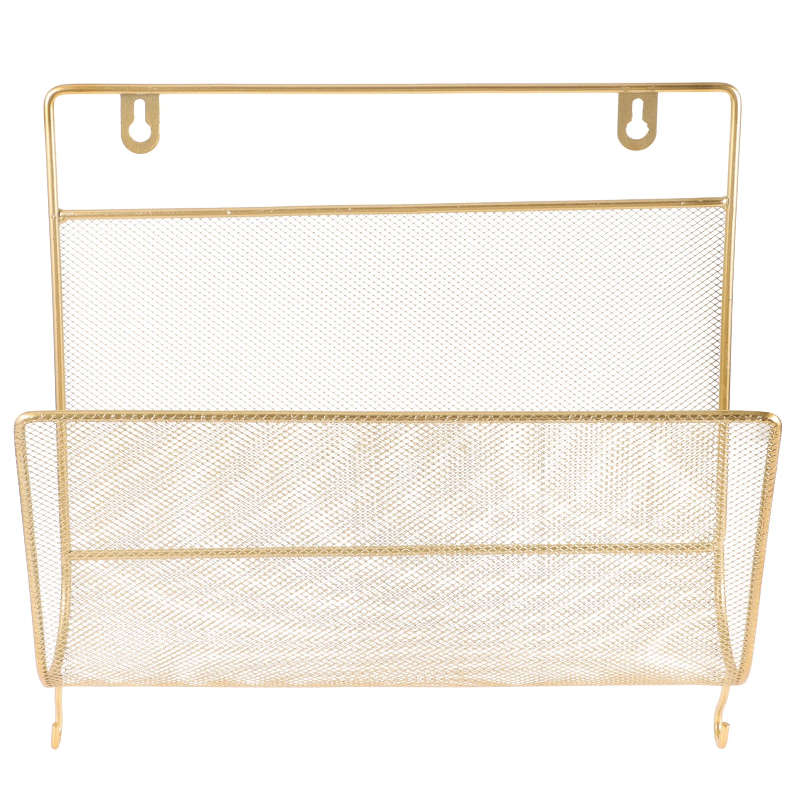 

Iron Wall Mounted Shelf Multi Functional Book Rack for Wall Storage Holds Magazines Documents and Mail Modern Office Home