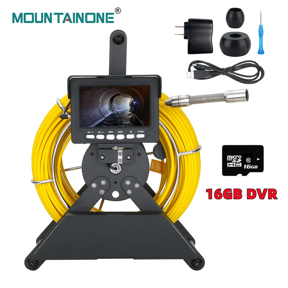 Pipe Inspection Camera with 16GB TF Card DVR Plumbing Camera,4.3