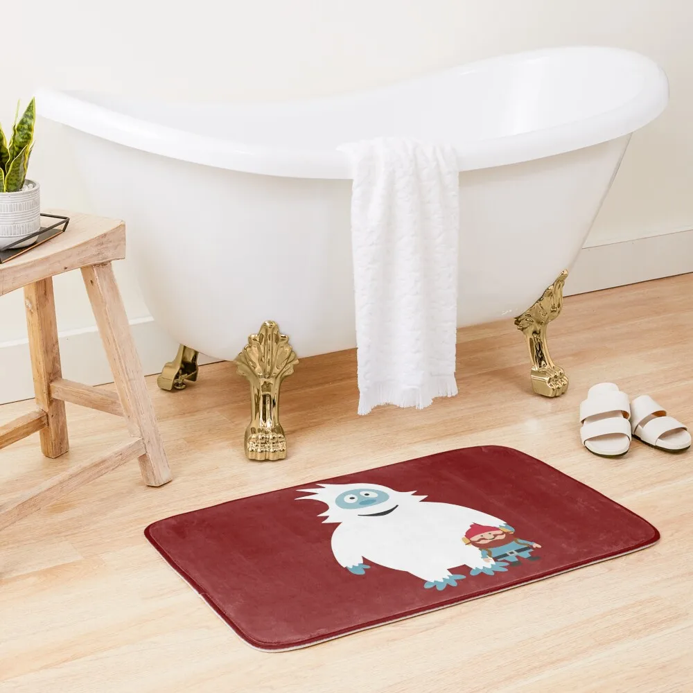 

Abominable Snowman & Friend Bath Mat Home Decor Non-Slip Shower Carpet Anti Slip Bathroom Foot Mat