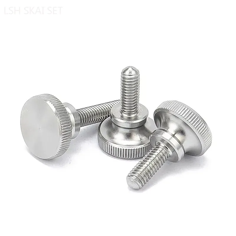 

1-10pcs M2 M3 M4 M5 M6 M8 M10 Stainless Steel Knurl High Step Head Hand Tighten Thumb Screw Bolt Curtain Wall Adjusting Bolts