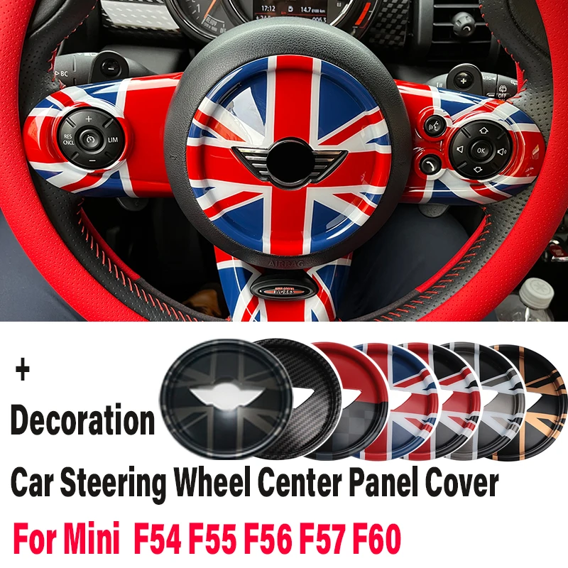 

Центр рулевого колеса Юнион Джек Автомобильная наклейка украшение для MINI Cooper JCW F54 F55 F56 F60 Автомобильный аксессуар для стайлинга