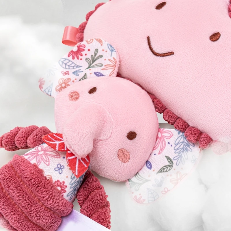 Pluszowy motyw zwierzęcy grzechotka dla niemowląt dla niemowląt łóżeczko dziecięce wózek wiszący gryzak chwyć trening rozwój