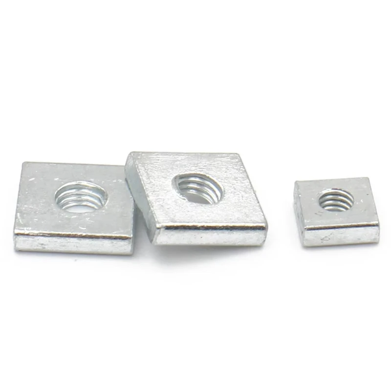M5 M6 Verzinkte Kohlenstoffstahl-Quadratmuttern, Schiebeblock für Aluminiumprofil-Zubehör – Detail 3