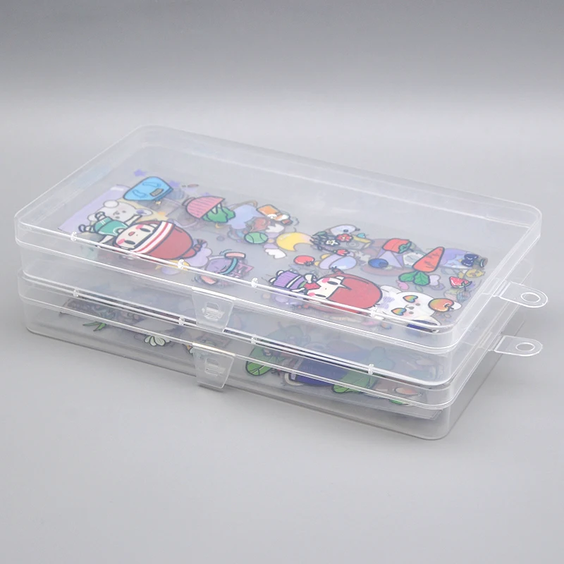 Transparent plastic storage box, cosmetics, pharmaceuticals, jewelry, electronic components packaging, DIY toy storage box