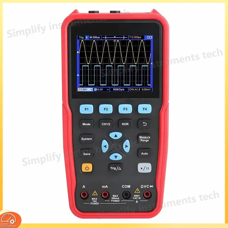 Handheld Oscilloscope Multimeter UT81B Color Screen Digital Oscilloscope High Precision 20MHz Bandwidth 2CH Portable