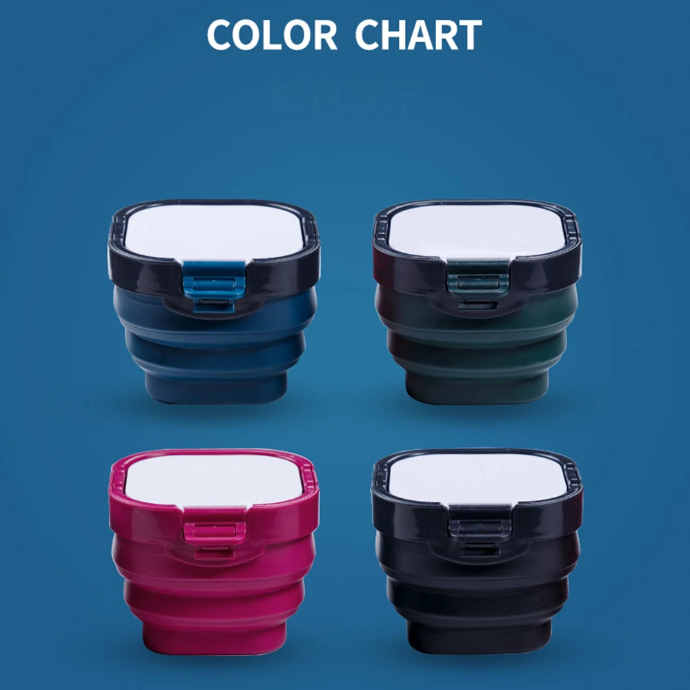 Paleta de colores portátil plegable tres en uno, juego de cubo de bolígrafo, caja de almacenamiento de pintura, suministros de Arte de pintura al óleo de acuarela, 16 tonos