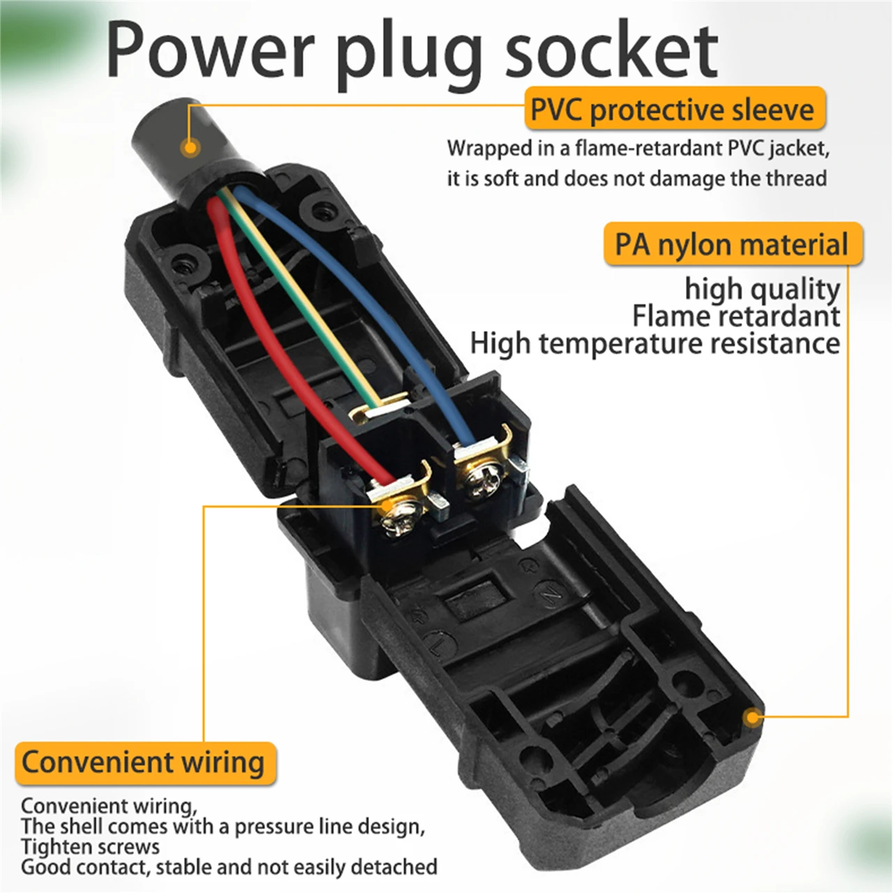 Universal 250V 16A AC Standard IEC320 C20 C19 AC Electrical Power Cable Cord Connector PDU/UPS Removable Male female socket plug