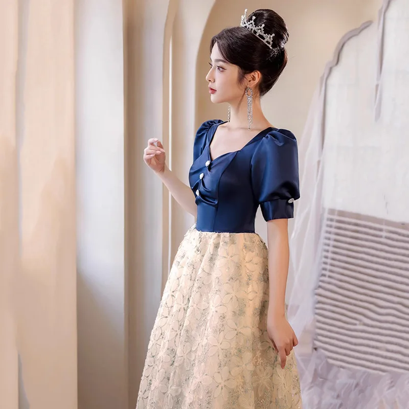 Abito da donna Nuovo spettacolo di pianoforte di alta qualità Cena di compleanno Incontro annuale Host Nicchia Autunno Abbigliamento di fascia alta