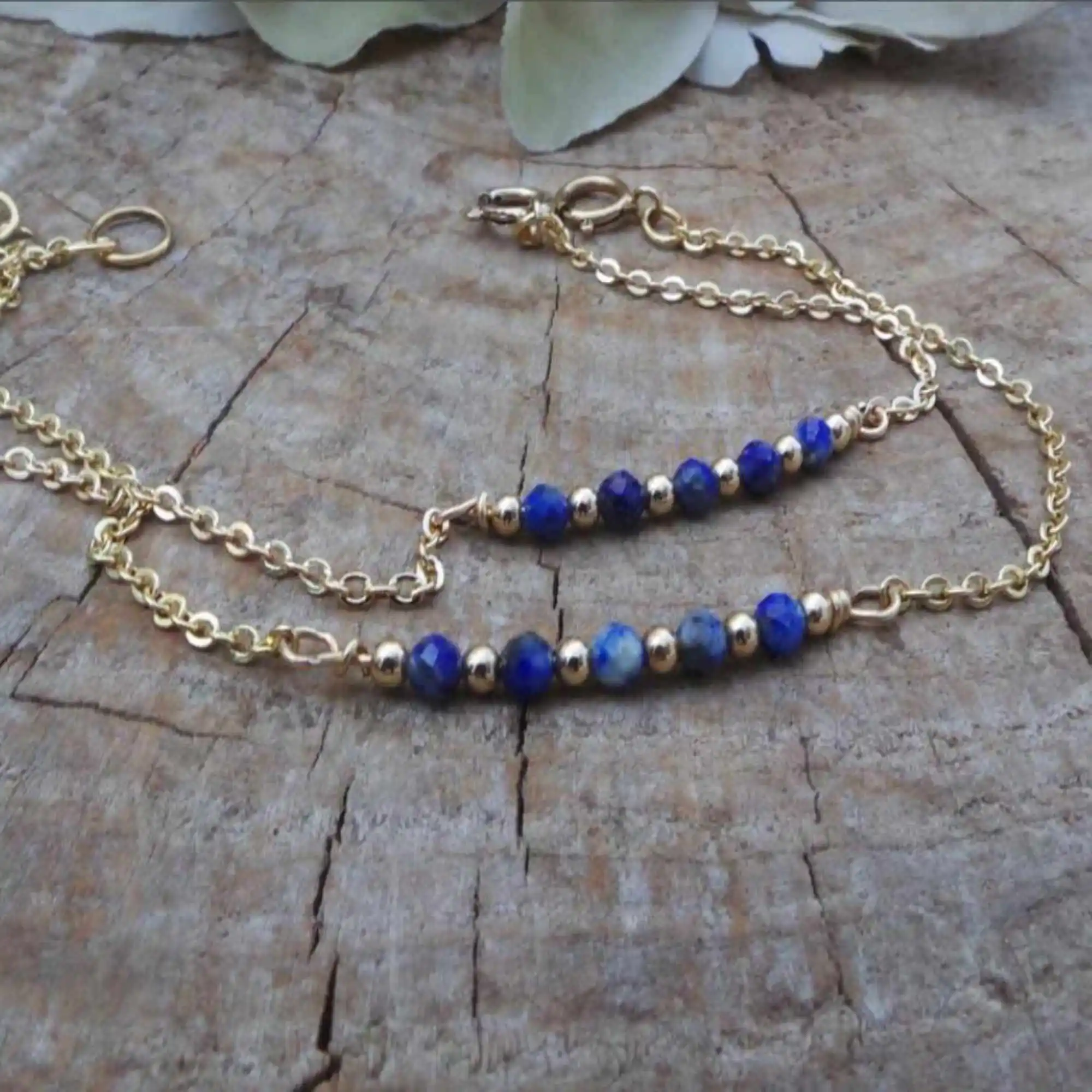 

Natural Lapis Lazuli gemstone beads 18k gold Bracelet Blessing Beaded Taseel Mental spread Colorful