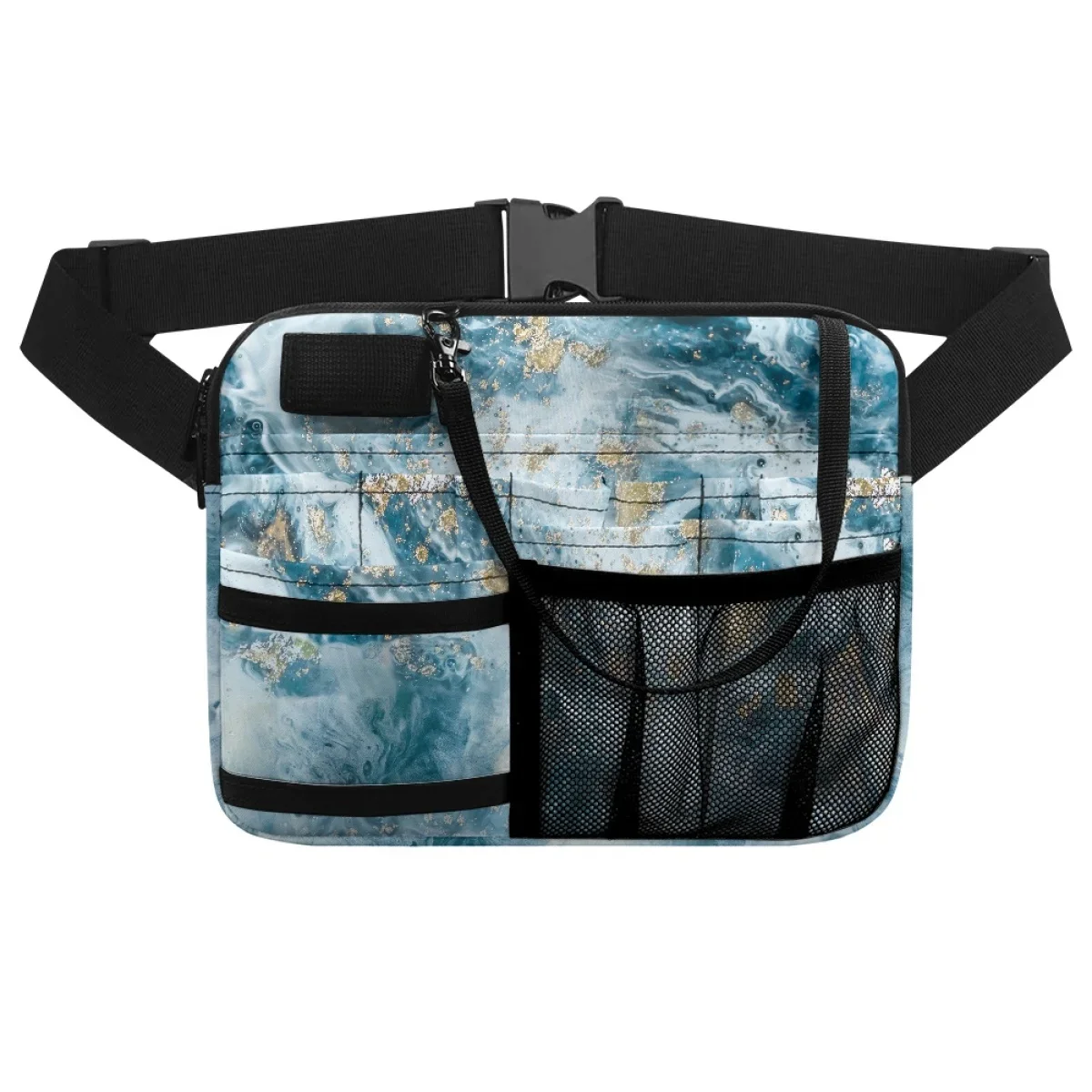 Blue Marble Designer Casual Adjustable Waist Bag Nursing Tool Bags Multi Compartment Medical Pack Practical Bolsa Feminina Gift