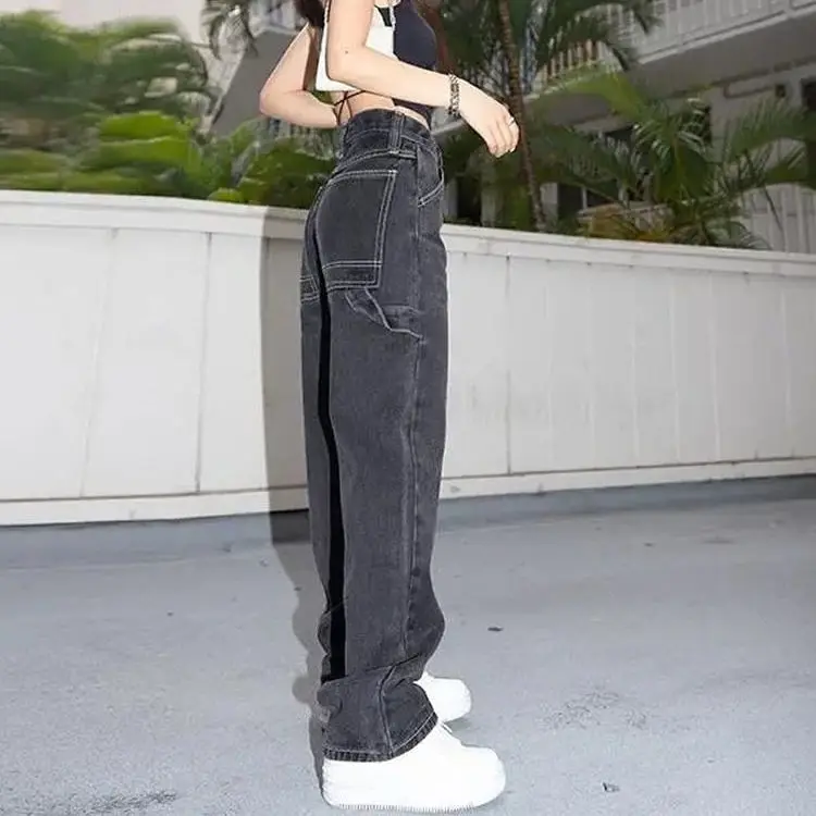 Gescheurde jeans Koreaanse kleding vrouw thermische winter warme fleece gevoerde verdikte dames vrouwelijke broek denim mode comfortabel