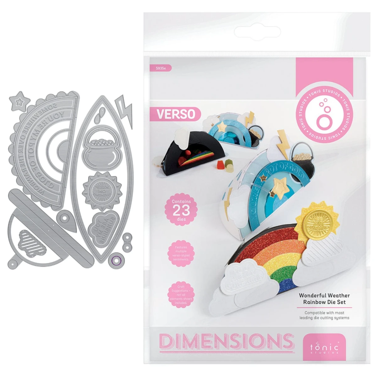 

2025 New Tonic Metal Cutting Dies Cut Wonderful Weather Rainbow Gift Box Die Set DIY Holiday Greeting Card Scrapbooking Handmade