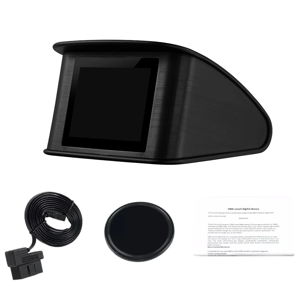 HD Car HUD OBD2 Head Up Display Digital Speedometer Fatigue Driving Alarm Projector TFT Screen Water Temp Voltage for Car Truck