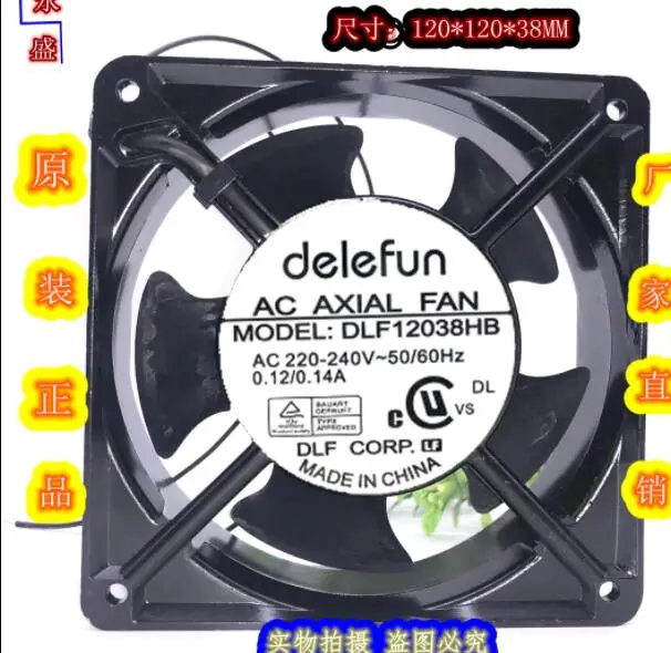 

Ltsf For DELEFUN DLF12038HB AC 220V 0.12/0.14A 120x120x38mm 2-Wire Server Cooling Fan 12cm