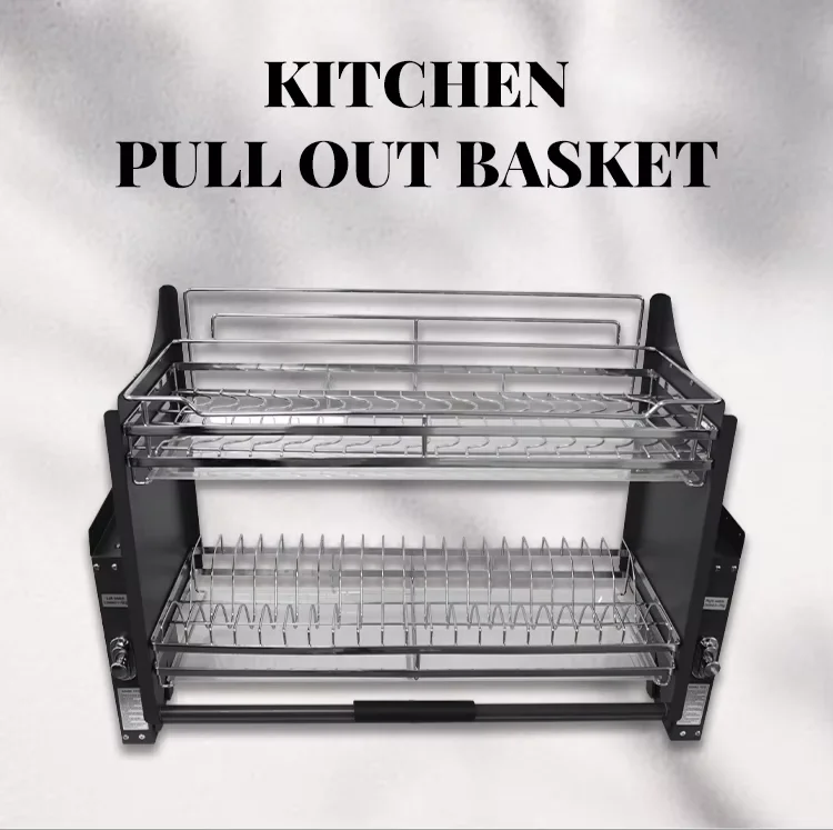 رف أطباق سفلي لتخزين المطبخ، خزانة طويلة، سلة رفع المصعد #6