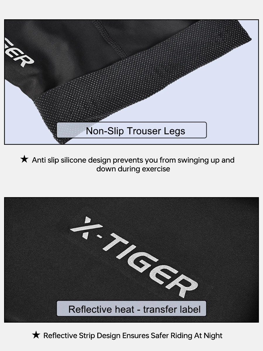 X-TIGER Herren Fahrrad-Trägerhose 5D Gepolstert Stoßfest Fahrrad-Trägerhose Atmungsaktiv Schnelltrocknend 3 Taschen Rennrad MTB Fahrradshorts – Detail 13