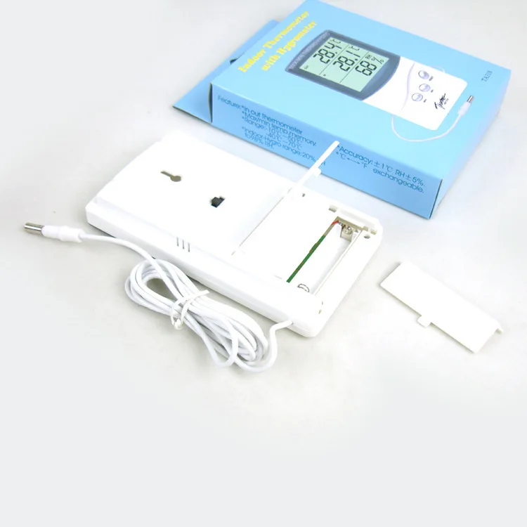 TA318 Indoor and Outdoor Thermometer, Electronic Thermometer, Large Screen Temperature and Humidity Meter